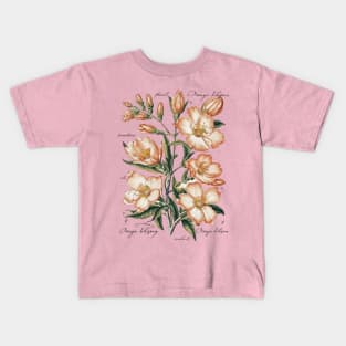 Vintage Orange Blossom Botanical Kids T-Shirt